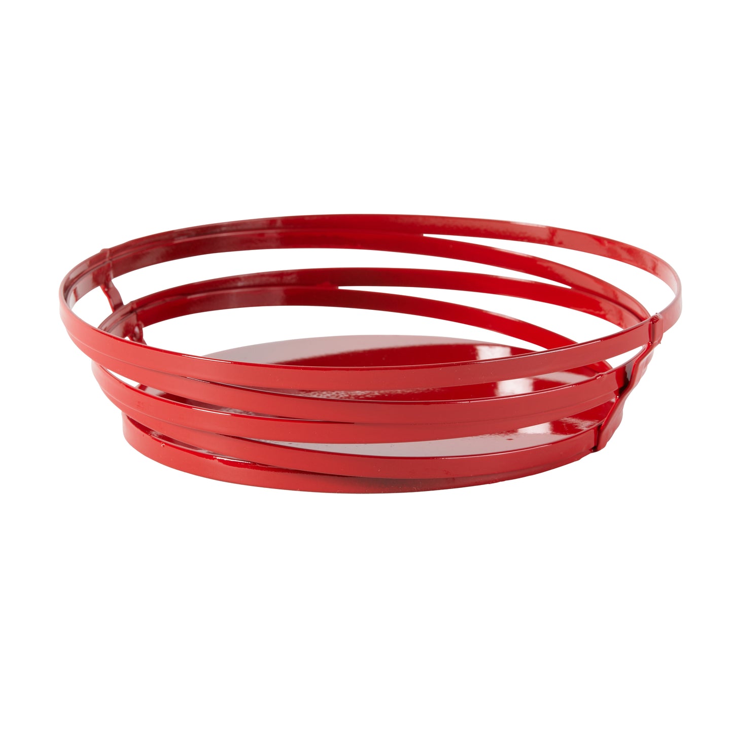 9" Dia., Round Red Wire Food Serving Basket