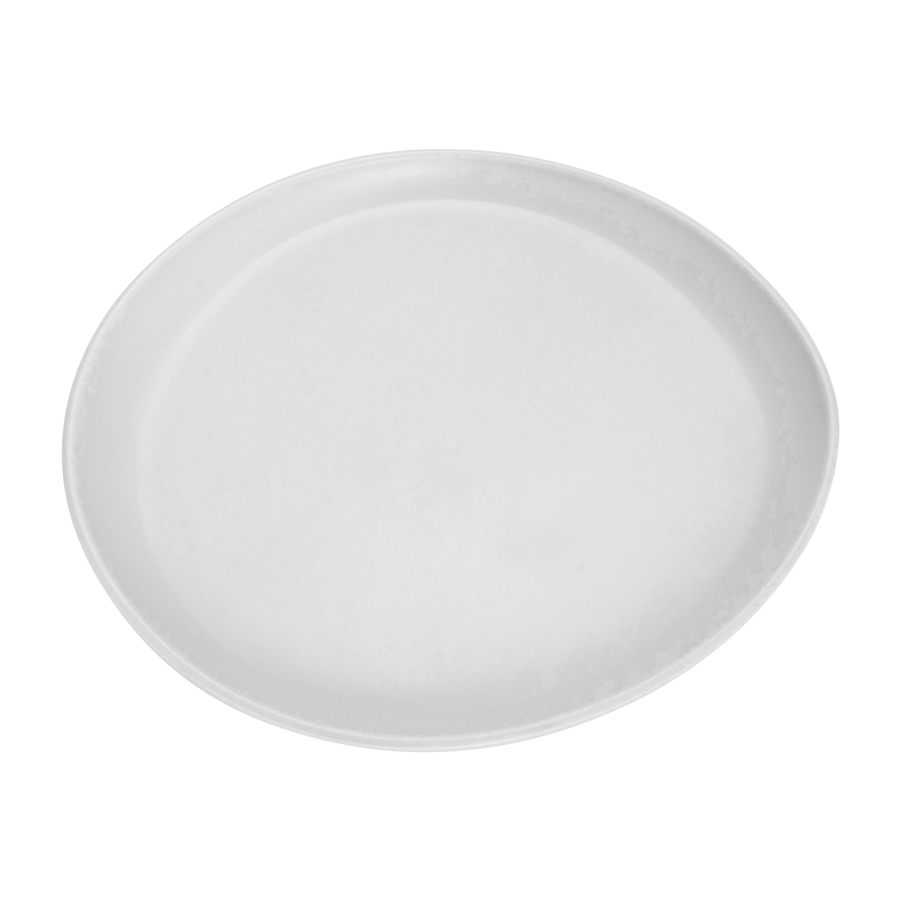 White, Melamine, Small Round Coupe Dinner Plate,
