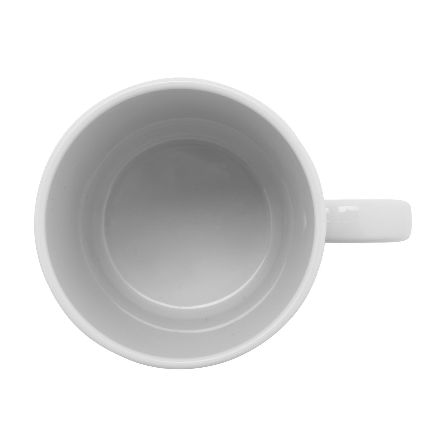 14 oz. Tritan, White, Coffee Mug with Handle, (16.75 oz. rim-full), 3.5" Top Dia., (4.8" Top Dia. with Handle), 4.1" Tall, 3.9" Deep, G.E.T. Cups & Mugs (12 Pack)