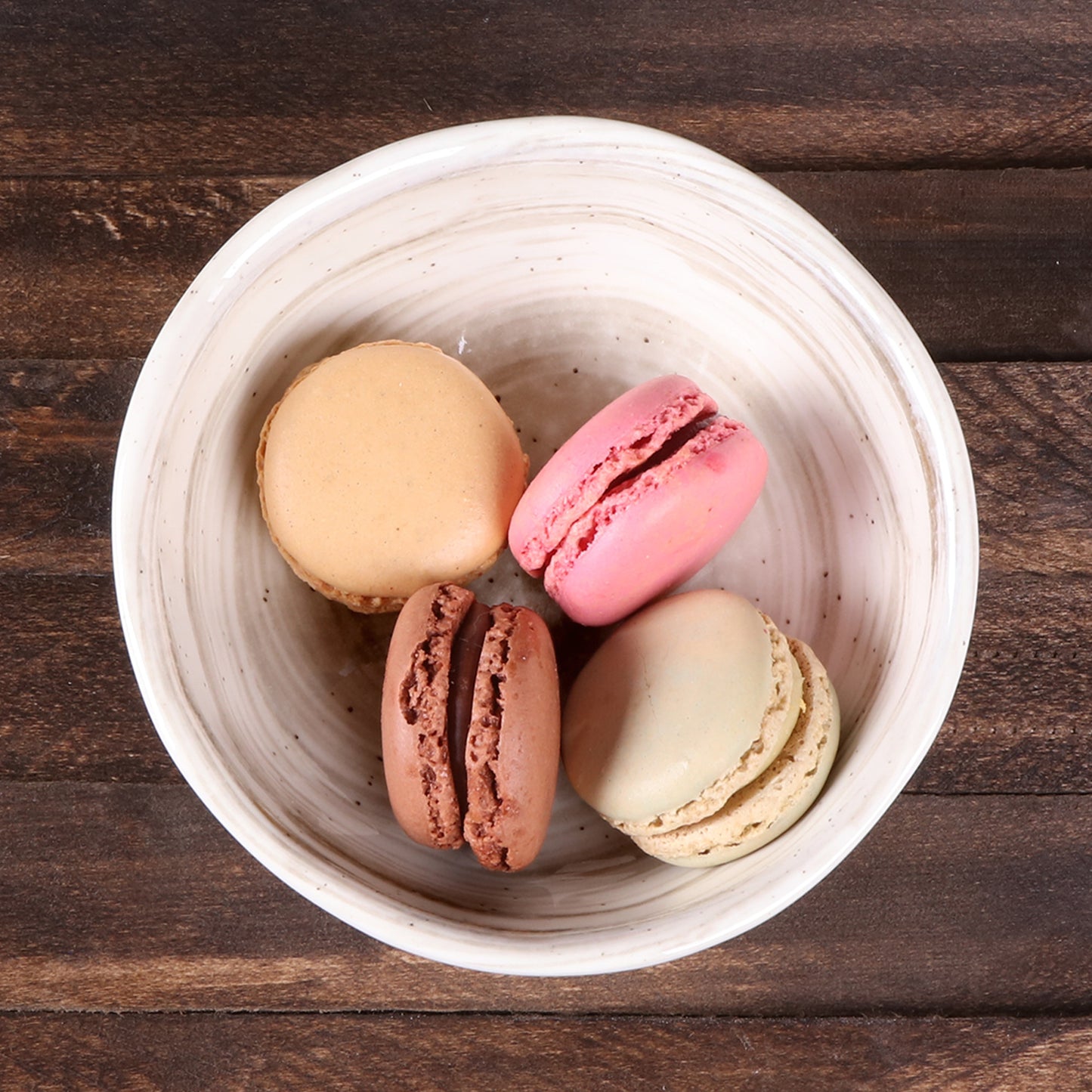 Melamine Round Bowl - Taupe Design