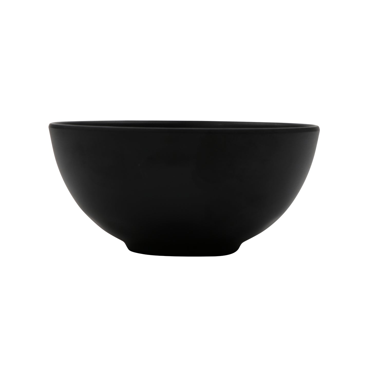 7 oz. Melamine, Black, Round Soup Bowl, (10 oz. rim-full), 4.5" Top Dia., 2" Deep, G.E.T Nara (12 Pack)