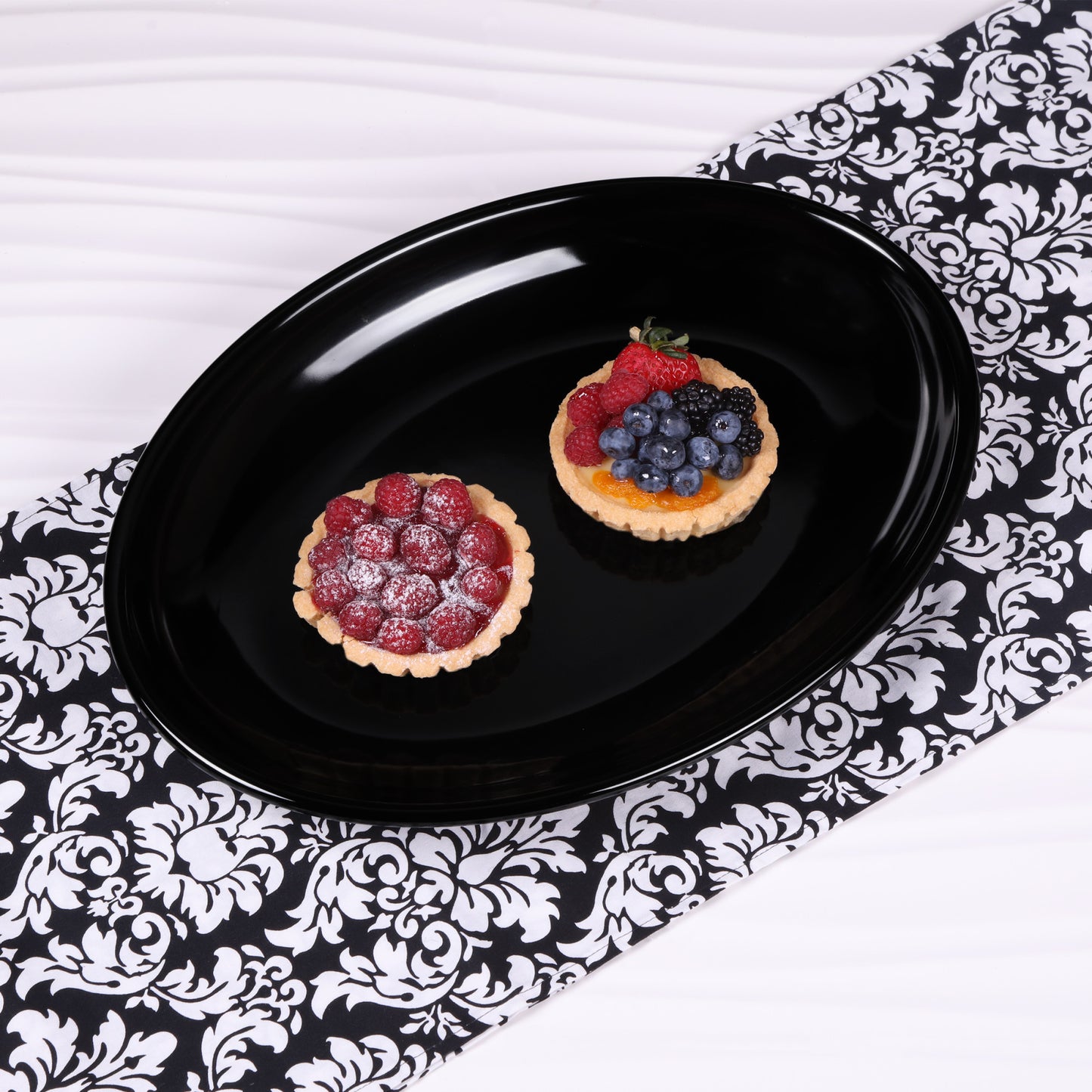 Melamine Oval Platter - Black