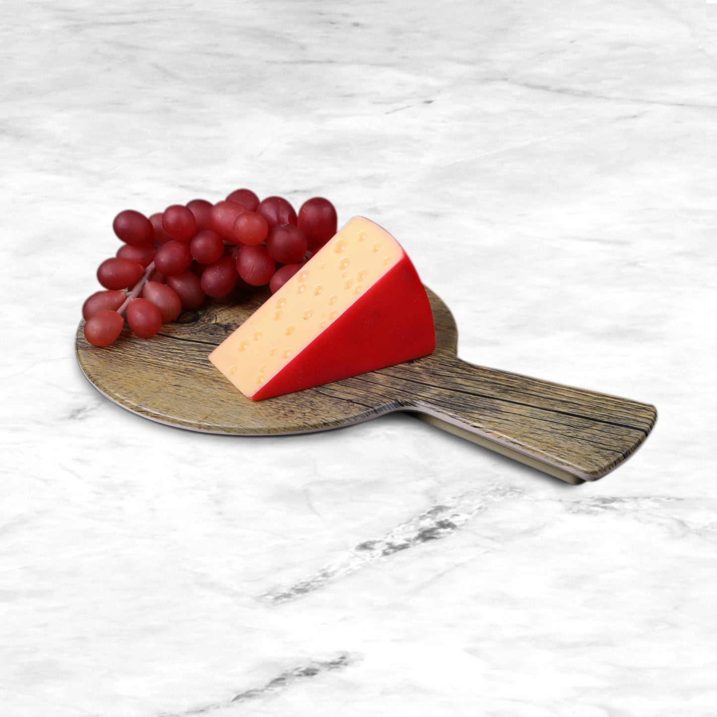 Melamine Round Serving Board - Driftwood
