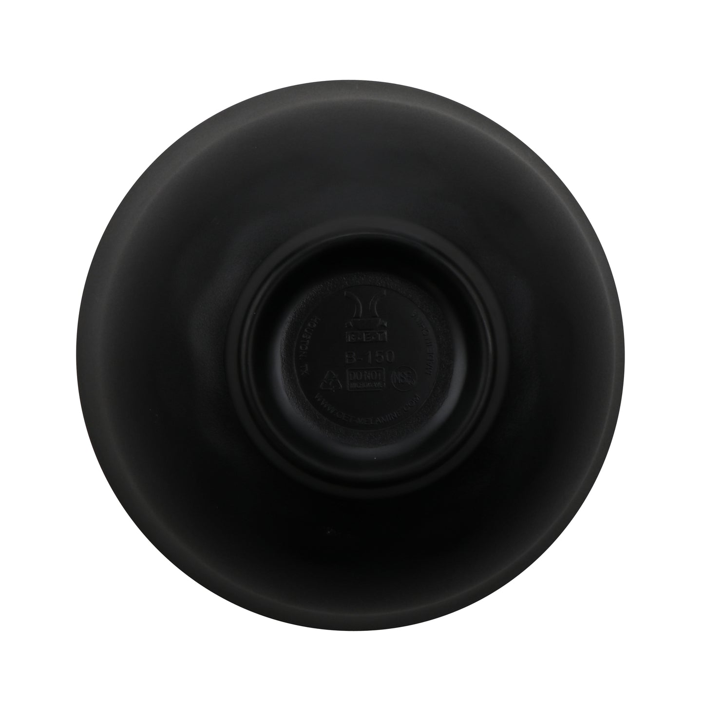 14 oz. Melamine, Black, Round Rice/Soup/Cereal Bowl, (16.5 oz. rim-full), 5" dia., 2.5" Deep, G.E.T. Nara (12 Pack)