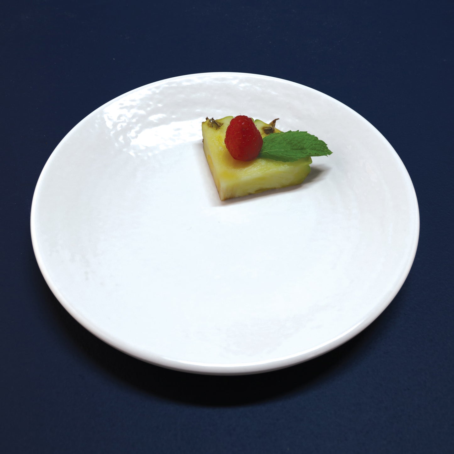 Melamine Round Pebble Plate - White