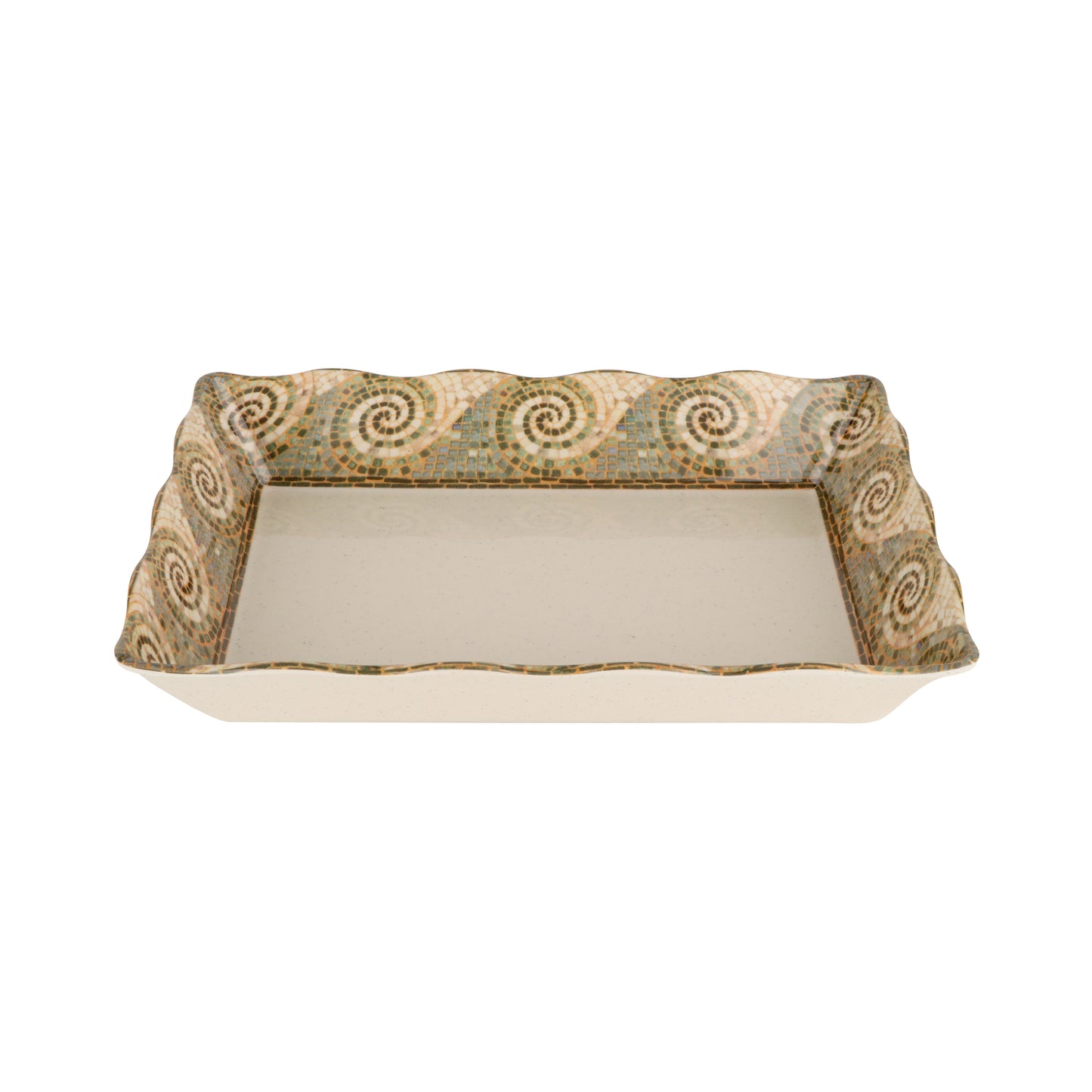 Melamine Tray with Scallop Edge