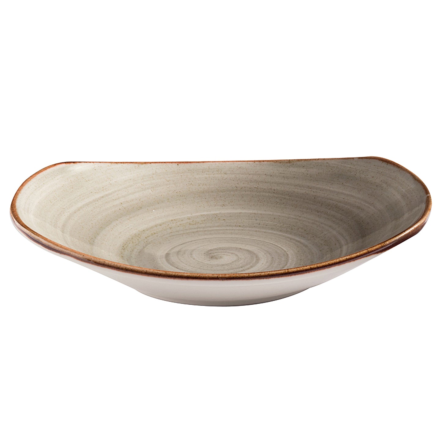 34.3 oz. Grey Porcelain Pasta Bowl, 10 5/8" x 9 3/4", Corona Artisan Grey (12 Pack)