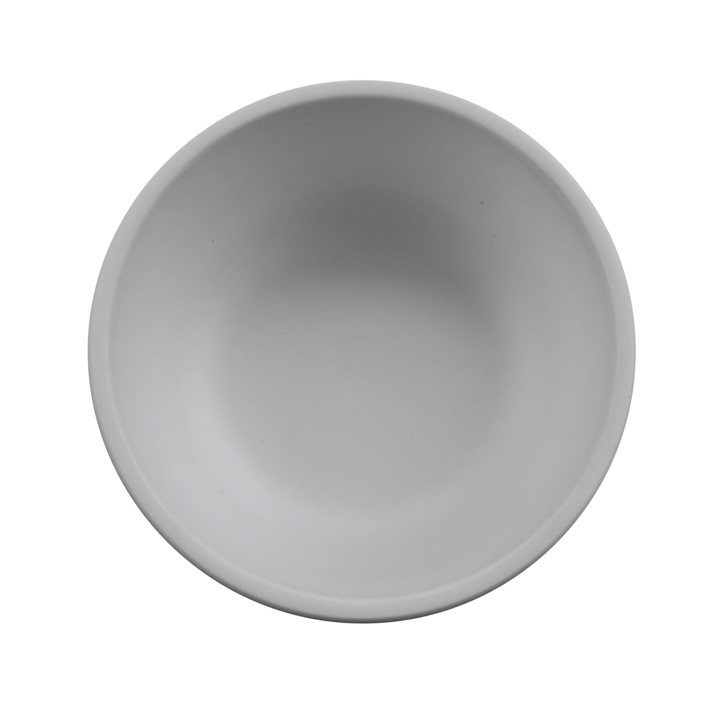 3 oz Sauce Melamine Dish (4oz Rim Full), White Matte inside/ Gray Matte outside, GET. Roca. (12 Pack)