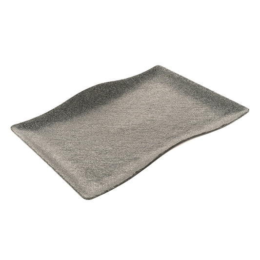 24.5" infuse stone grey rectangle platter (extra large), 24.5"L x 16"W x 2"H, GET, cheforward