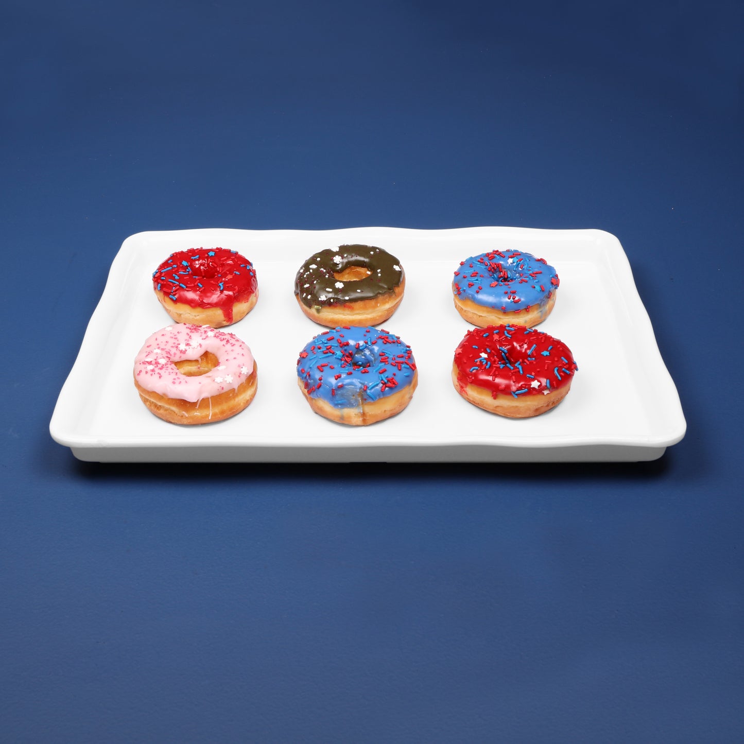 Melamine Rectangular Organic Tray - White