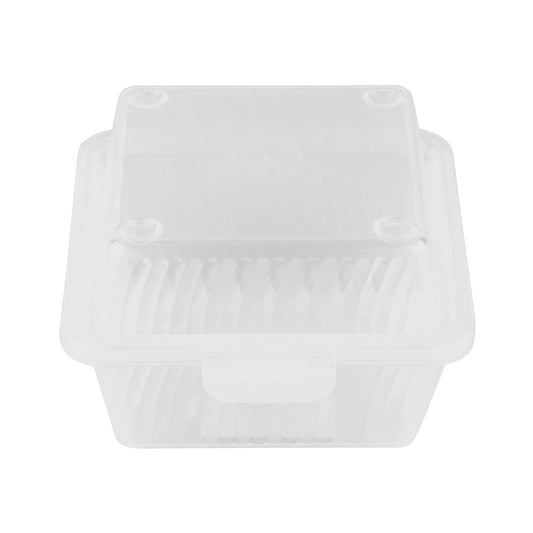 Single Entree, Clear, Polypropylene, Food Reusable Container, 5" L x 5" W x 3.25" H, G.E.T. Eco-Takeout's (12 Pack)