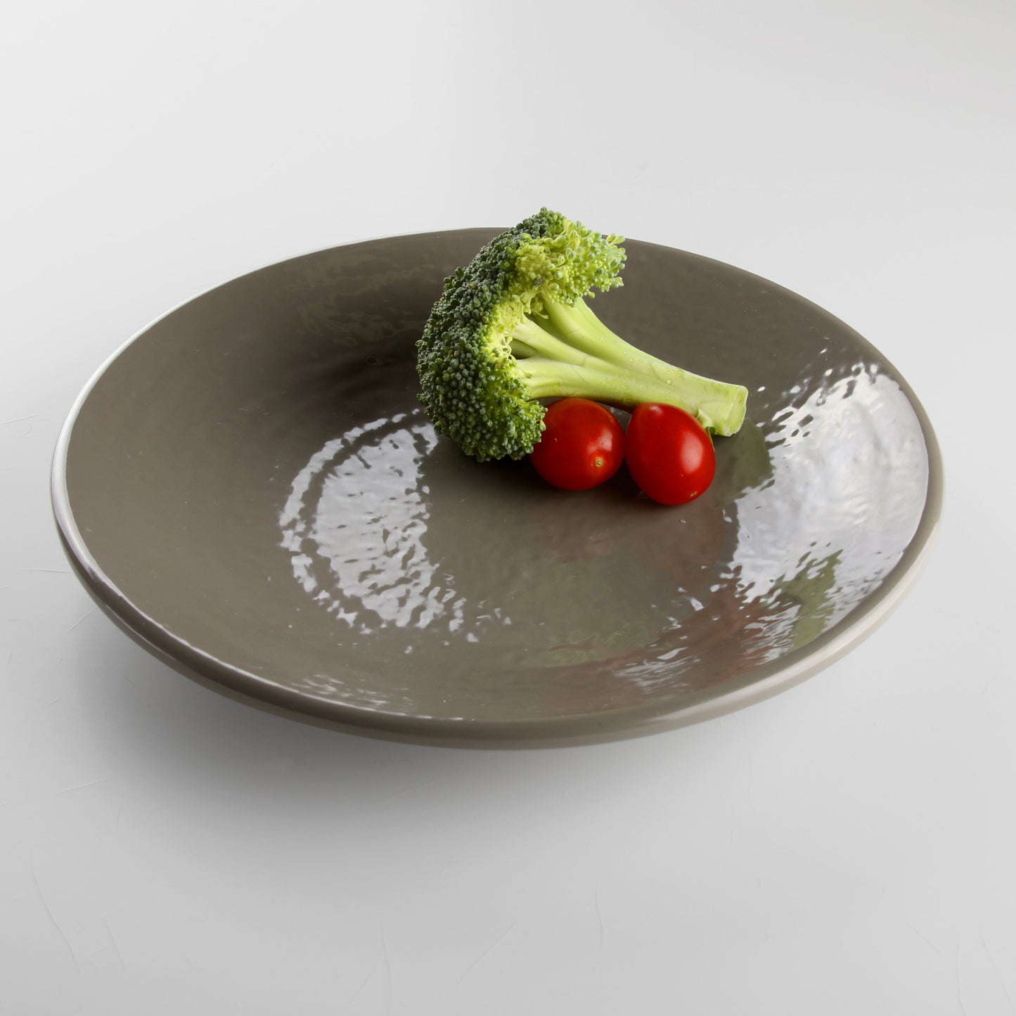 Melamine Round Pebble Plate - Mushroom