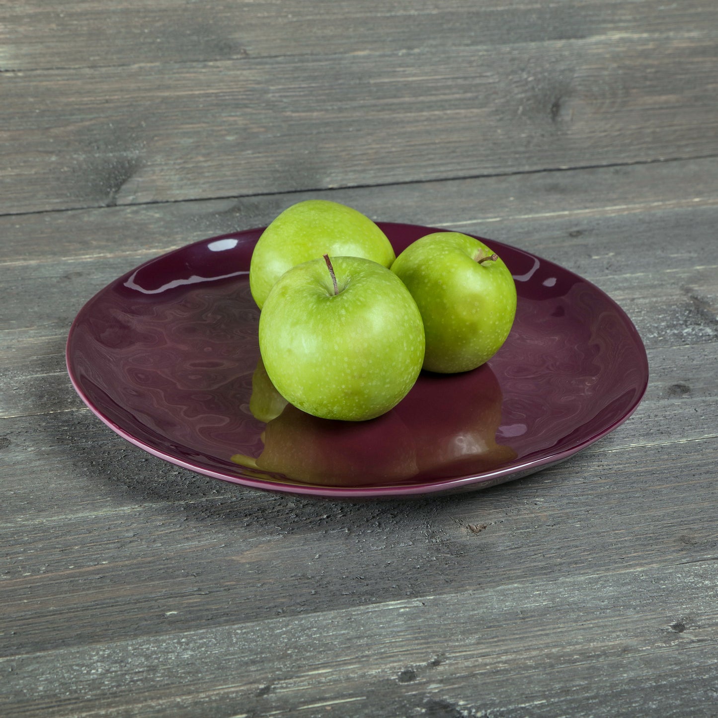 Melamine Round Plate - Purple Glaze