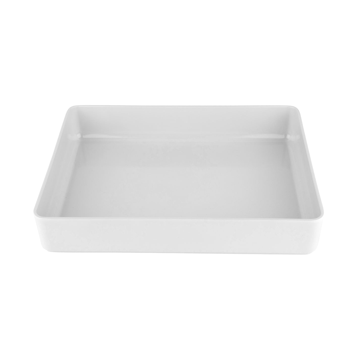 7.6 qt. Melamine, White, Rectangular Tray