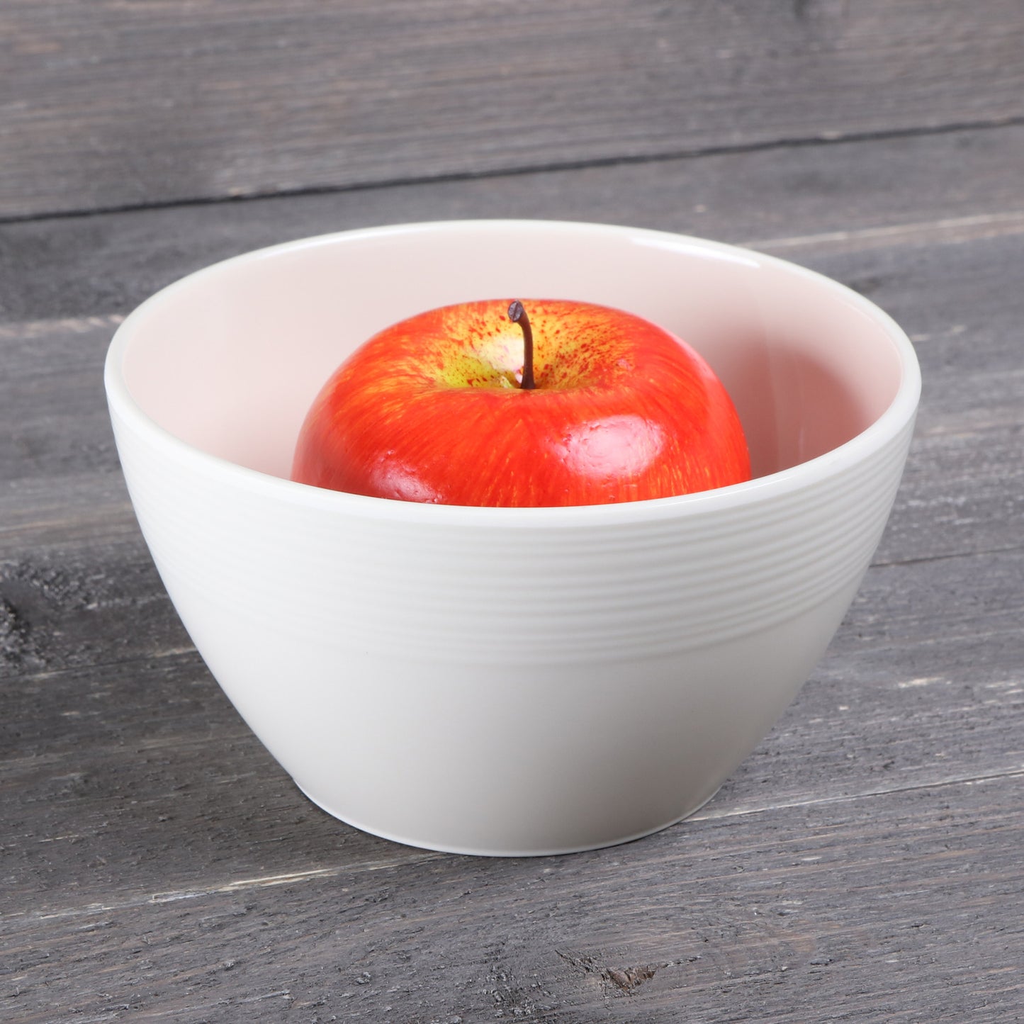 Melamine Round Bowl - Cream Glaze