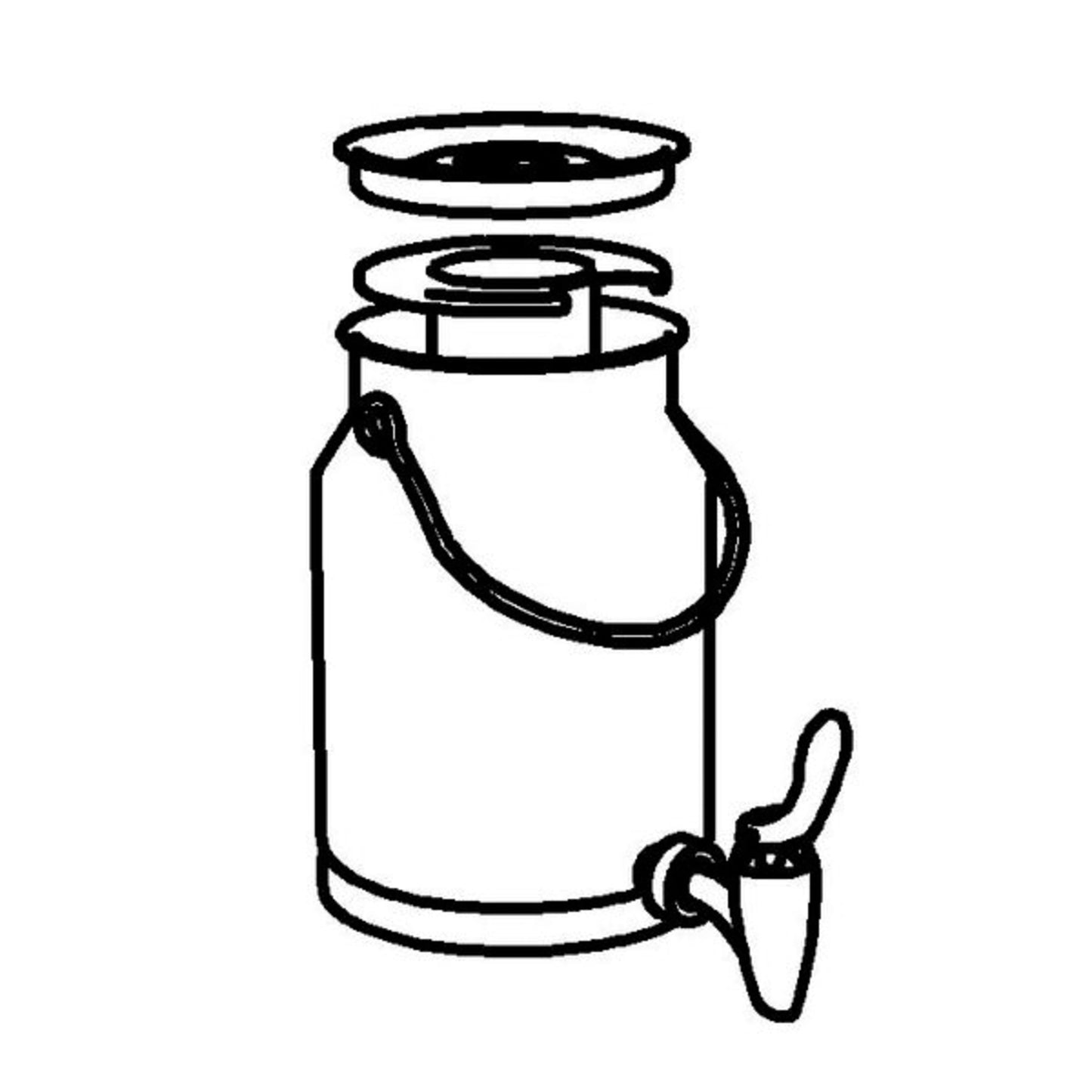 SPARE Spare Container for Milk Can 3l, Model Stainless S