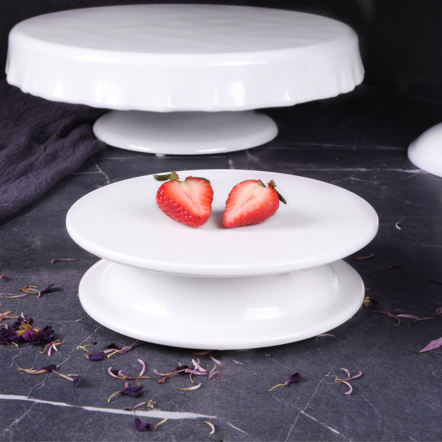 Melamine Round Flat Plate (Fits M5P Pedestal) - White