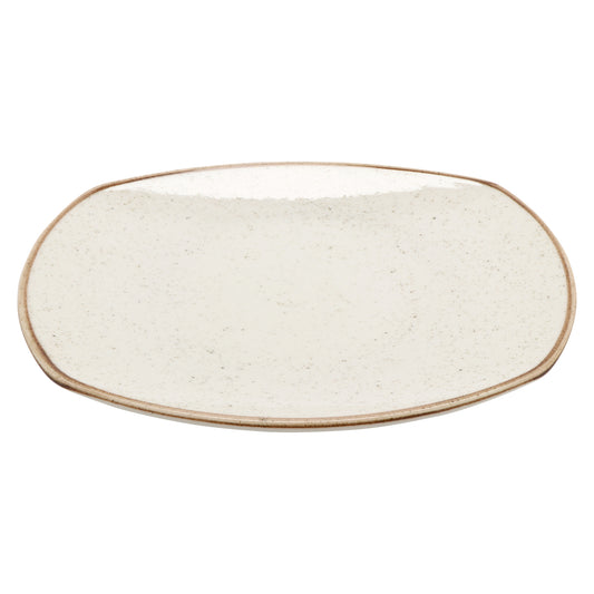12" Beige Porcelain Plate, Corona Artisan Beige (Stocked) (12 Pack)