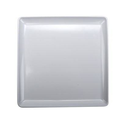 9.5" Melamine, White, Square Coupe Plate, G.E.T. Midtown (12 Pack)
