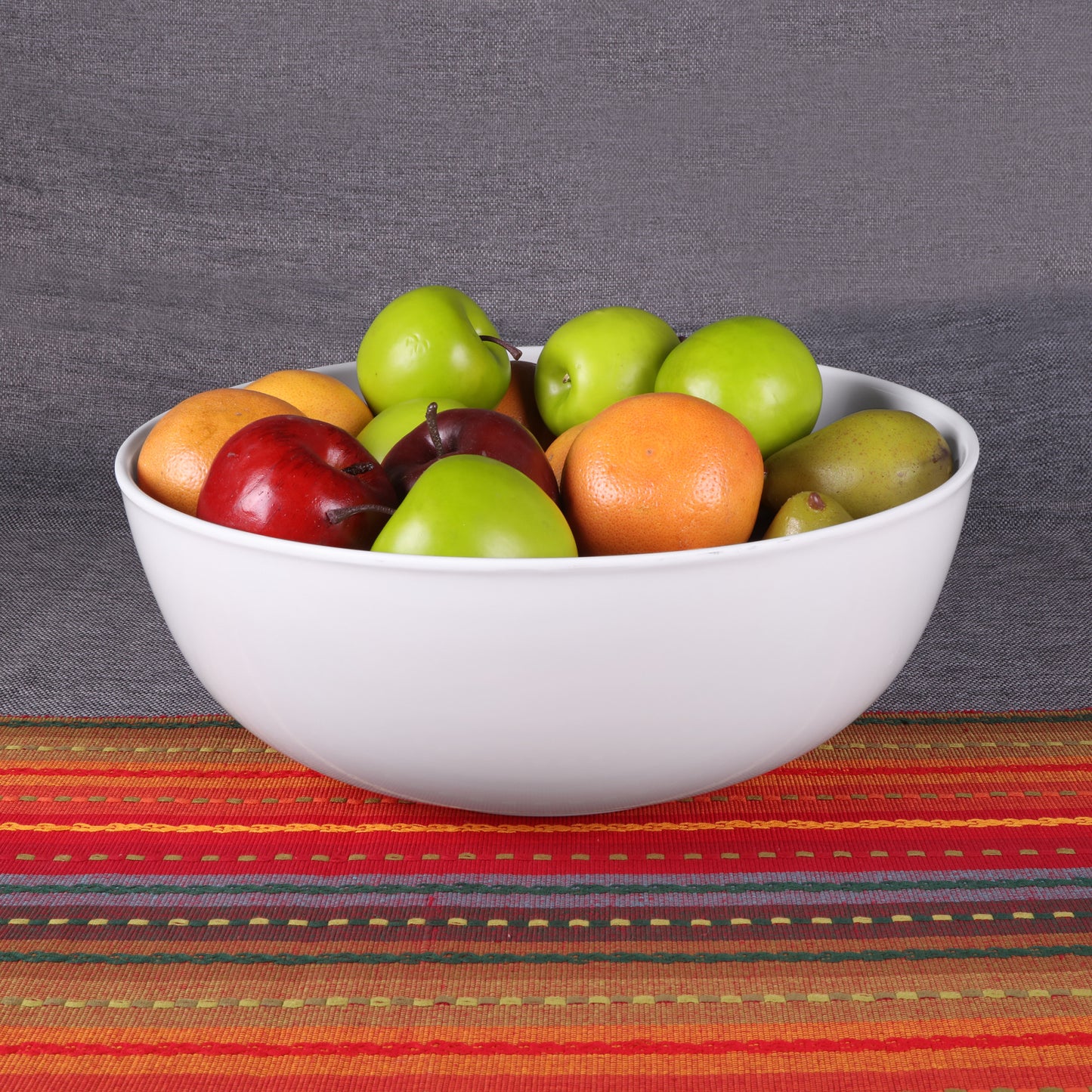 Melamine Large Round Bowl - White