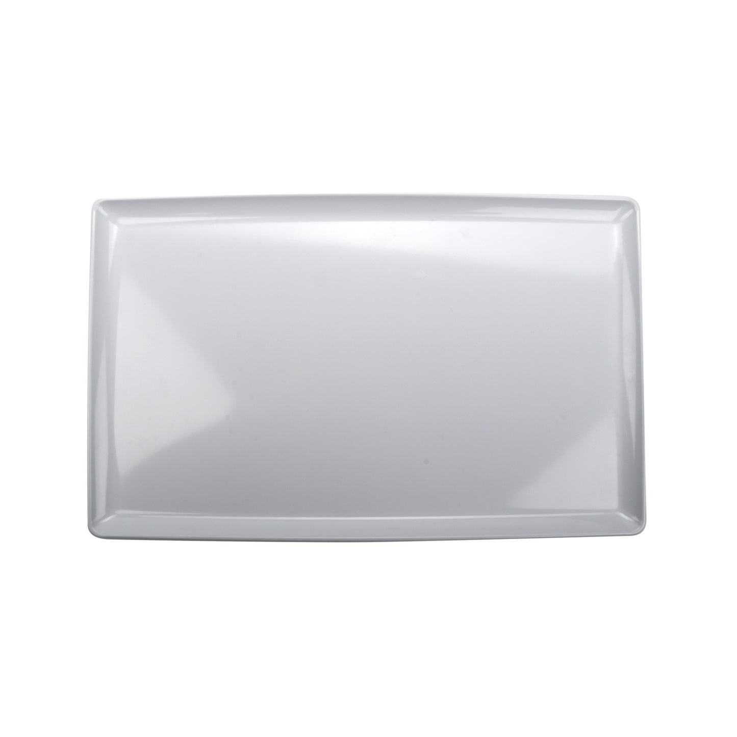18" x 11" Melamine, White, Rectangular Coupe Platter, G.E.T. Midtown