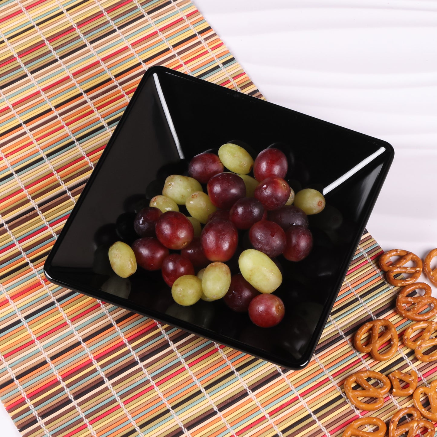 Melamine Square Bowl - Black
