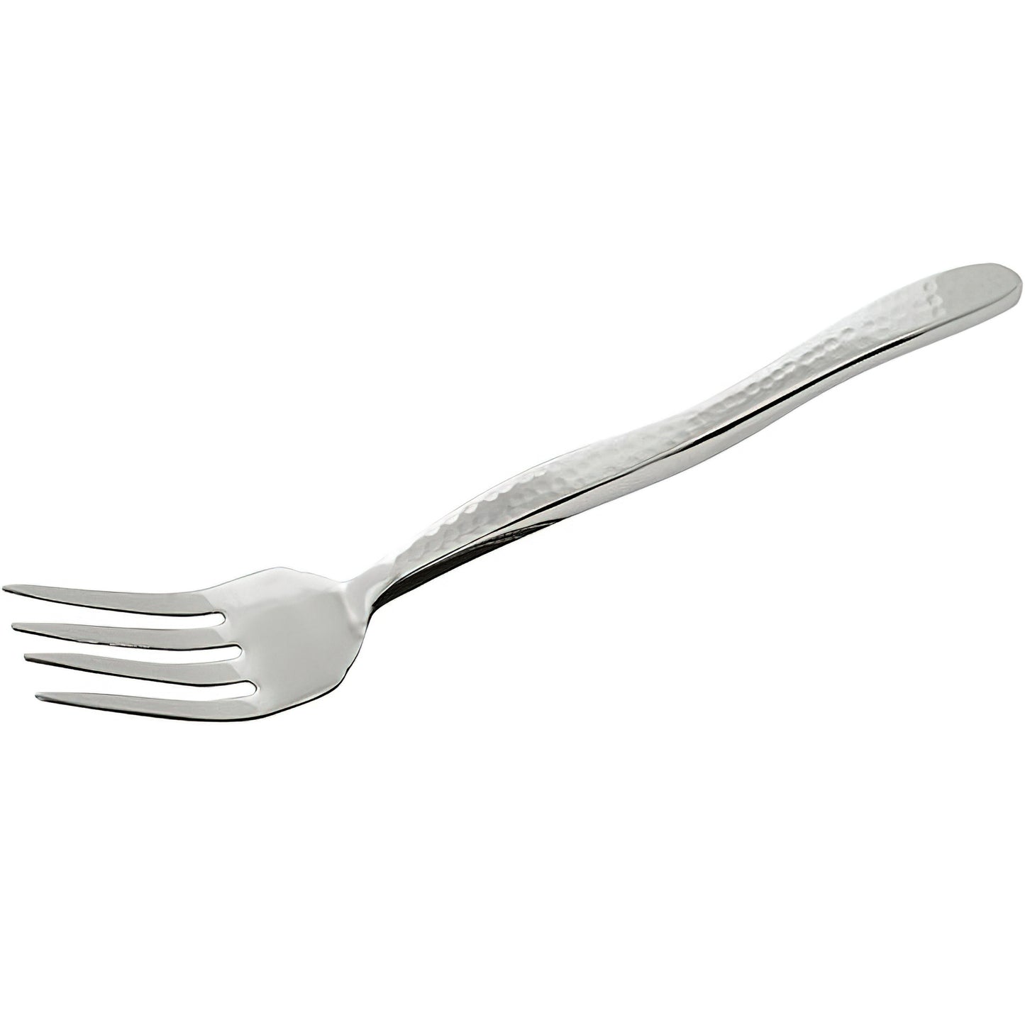 Stainless Steel 4-Tine Fork with Pounded Finish