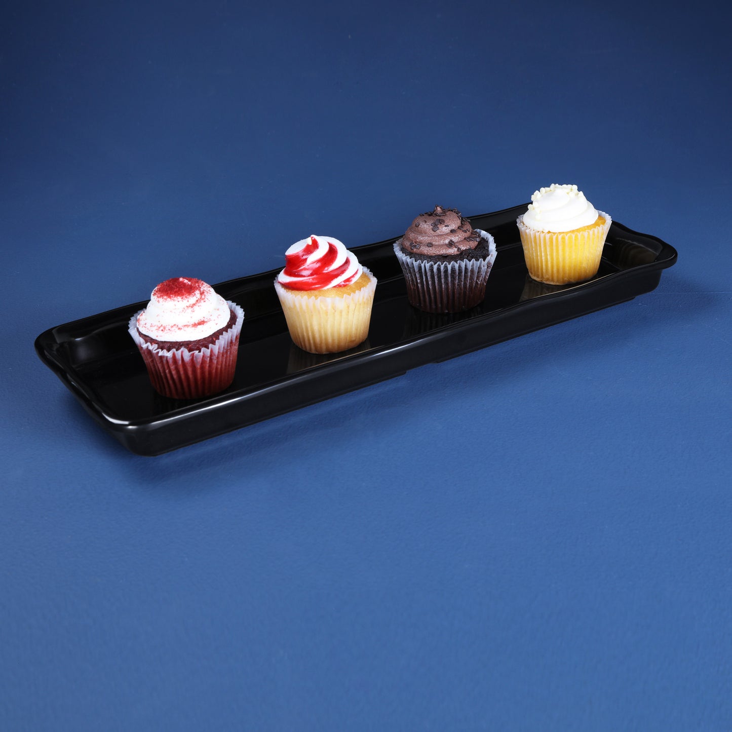 Melamine Rectangular Organic Tray - Black