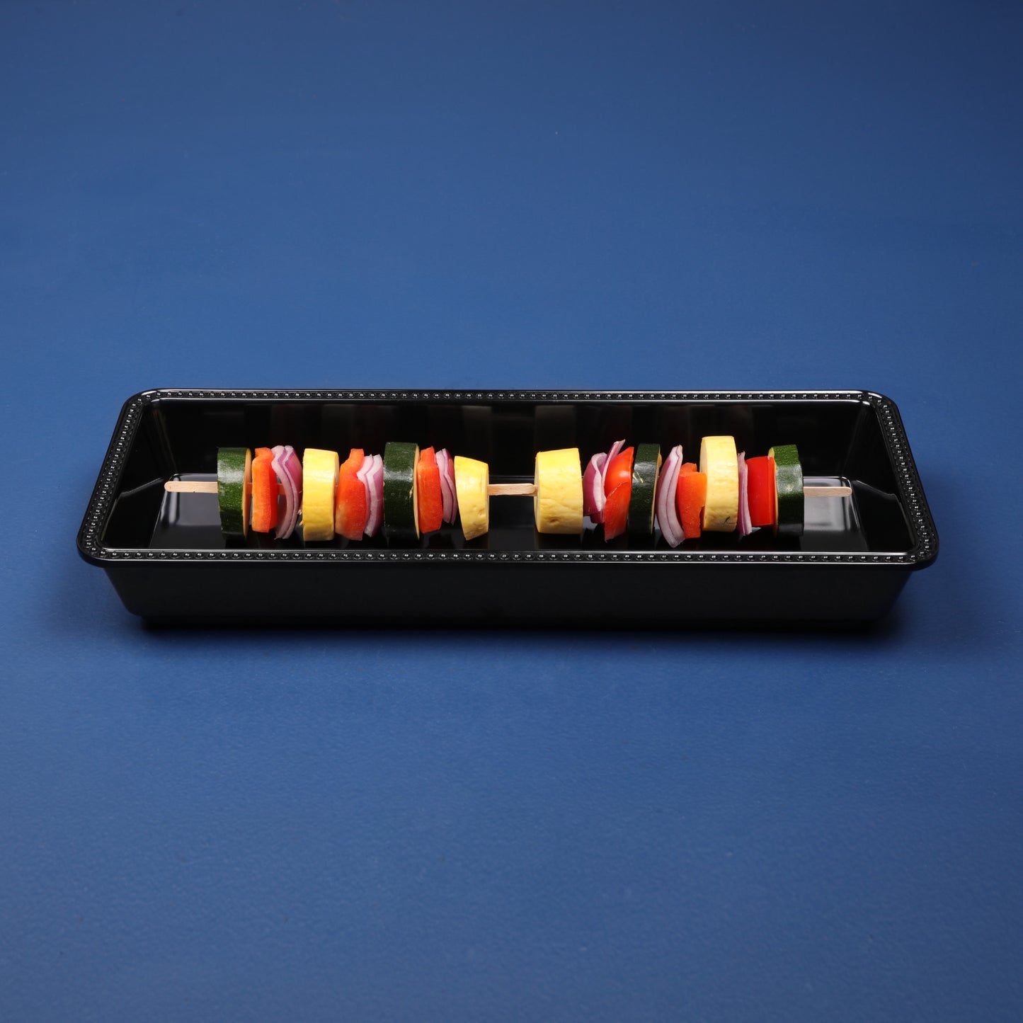 Melamine Rectangular Beaded Edge Tray - Black