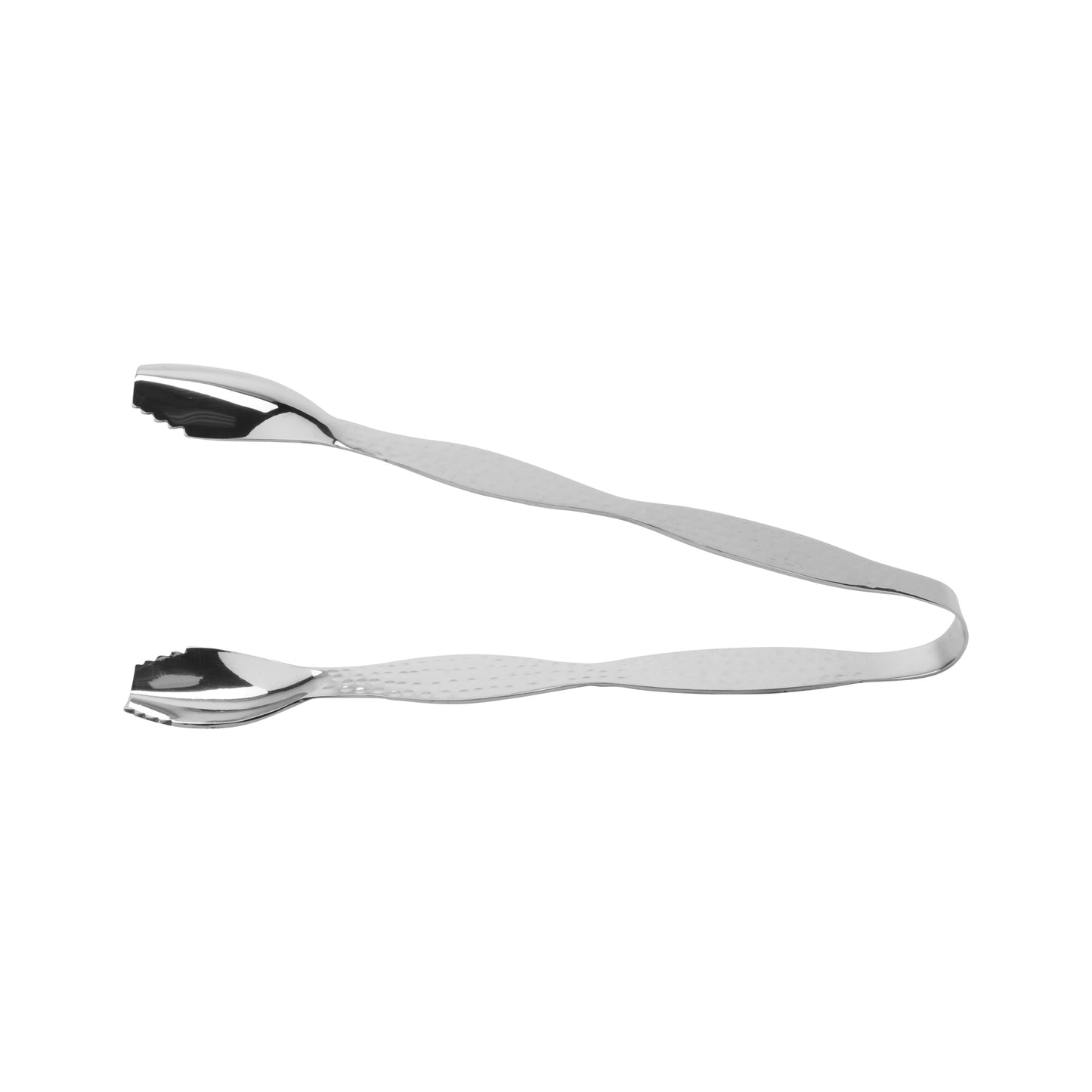 9" Stainless Steel Ice Tong w/ Pounded Finish