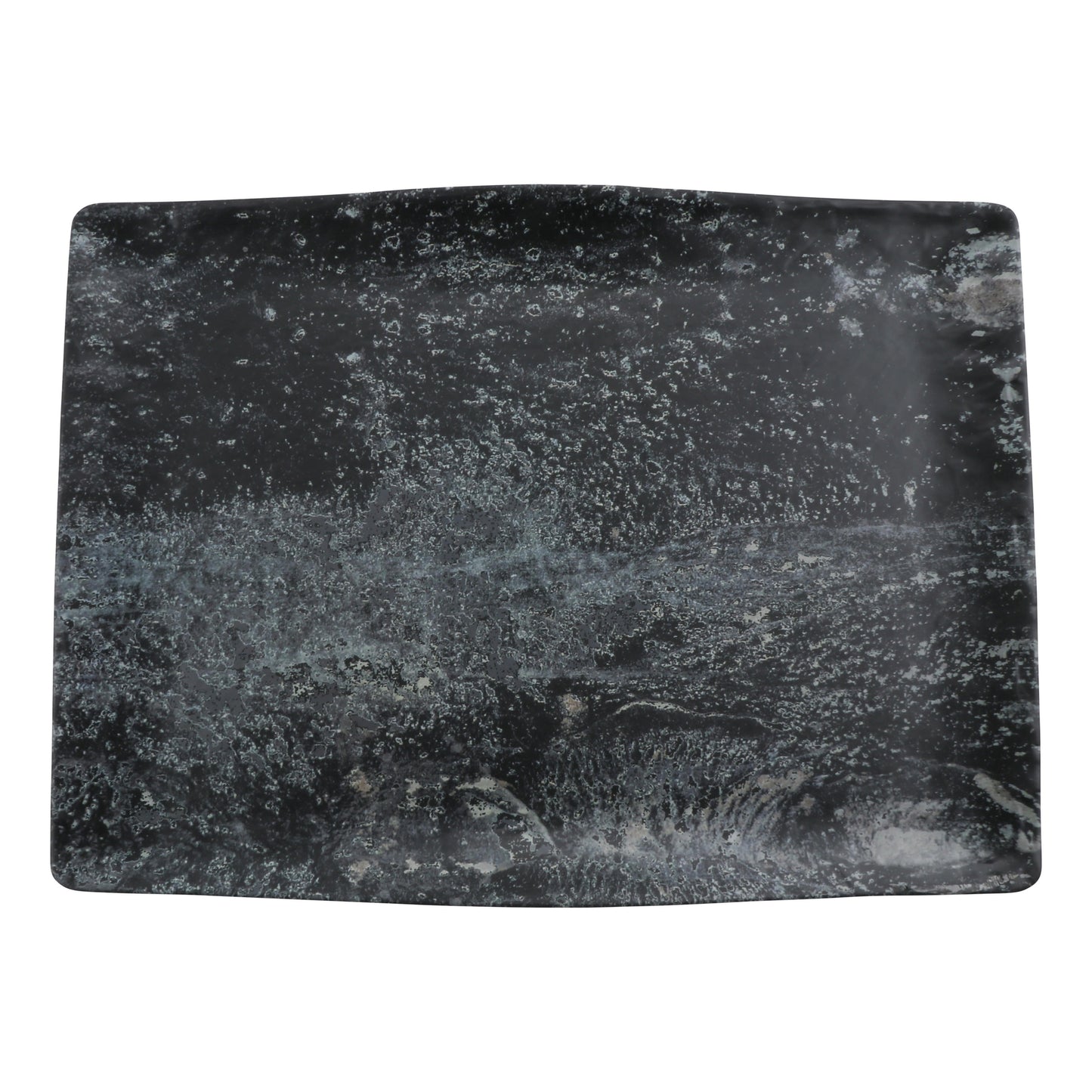 24.5" endure weathered pewter rectangle buffet melamine platter (extra large), 24.5"L x 16"W x 2"H, GET, cheforward