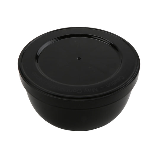 12 oz. Black, Polypropylene, Soup Reusable Container, (14 oz. rim-full), 4.375 Top Dia., 2.3 Height, G.E.T. Eco-Takeout's (12 Pack)