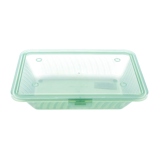 Half Size Polypropylene, Jade, Flat Top Food Reusable Container, 9" L x 6.5" W x 2" H, G.E.T. Eco-Takeout's (12 Pack)