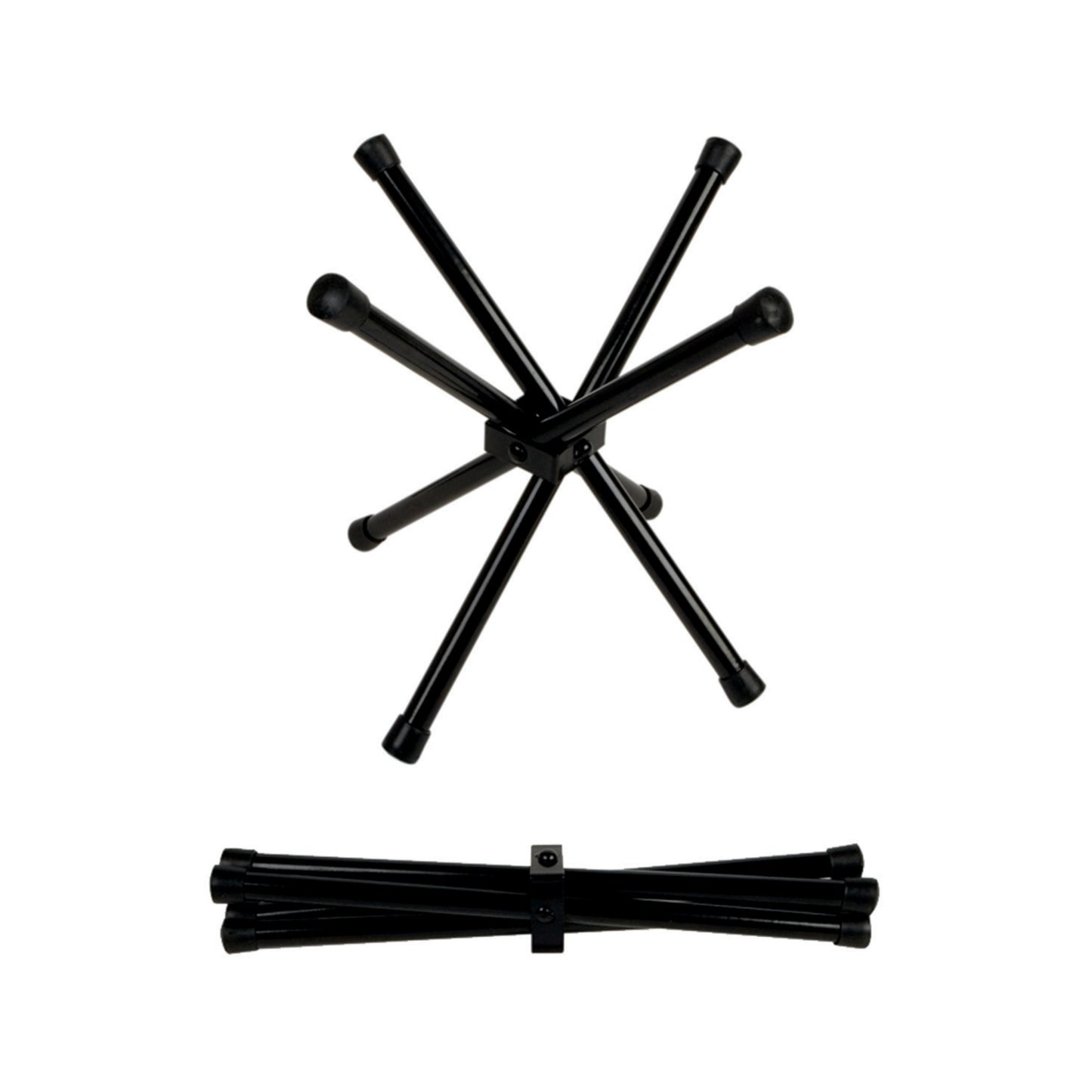 12" Black, Powder Coated Aluminum, Folding Chopsticks Stand