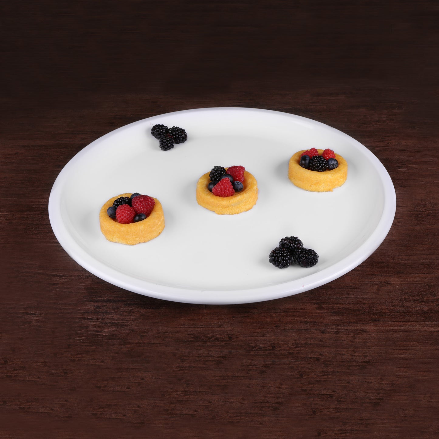 Melamine Round Coupe Platter - White