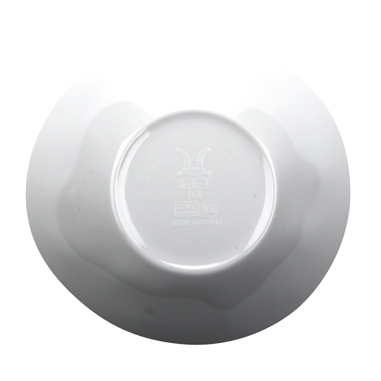 5 oz. Melamine, Small Round Irregular Monkey Dish, Side Bowl, (5.5 oz. rim-full), 4.5" Top Dia., 1.25" Deep, G.E.T French Mill (12 Pack)