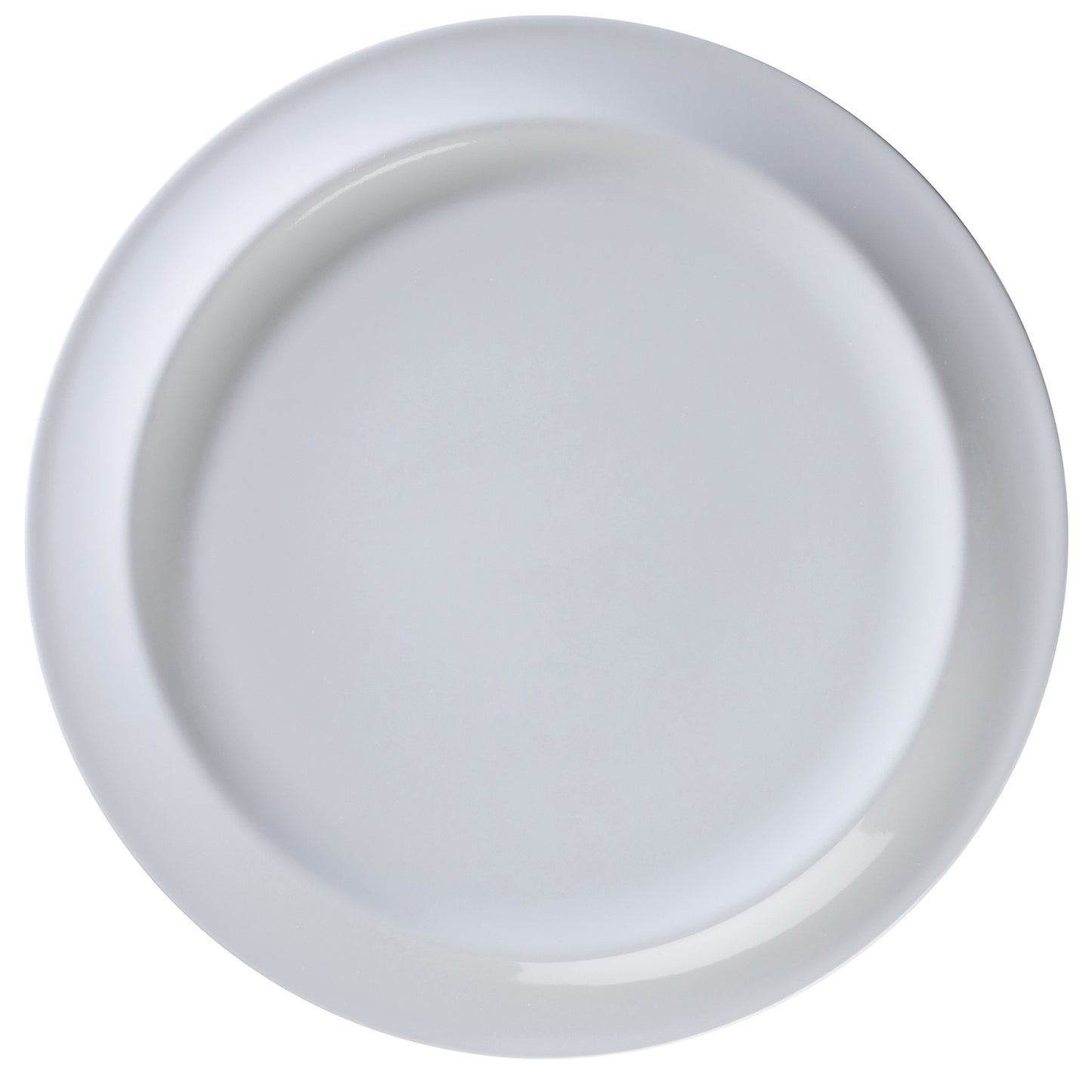 10" Bright White Porcelain Dinner Plate, Corona Gotas (12 Pack)