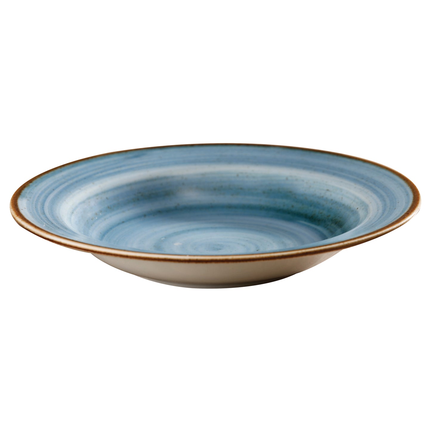 9.7 oz. Blue, Porcelain, Soup Bowl with Rim, 9" Top Dia., Corona Artisan Blue (12 Pack)