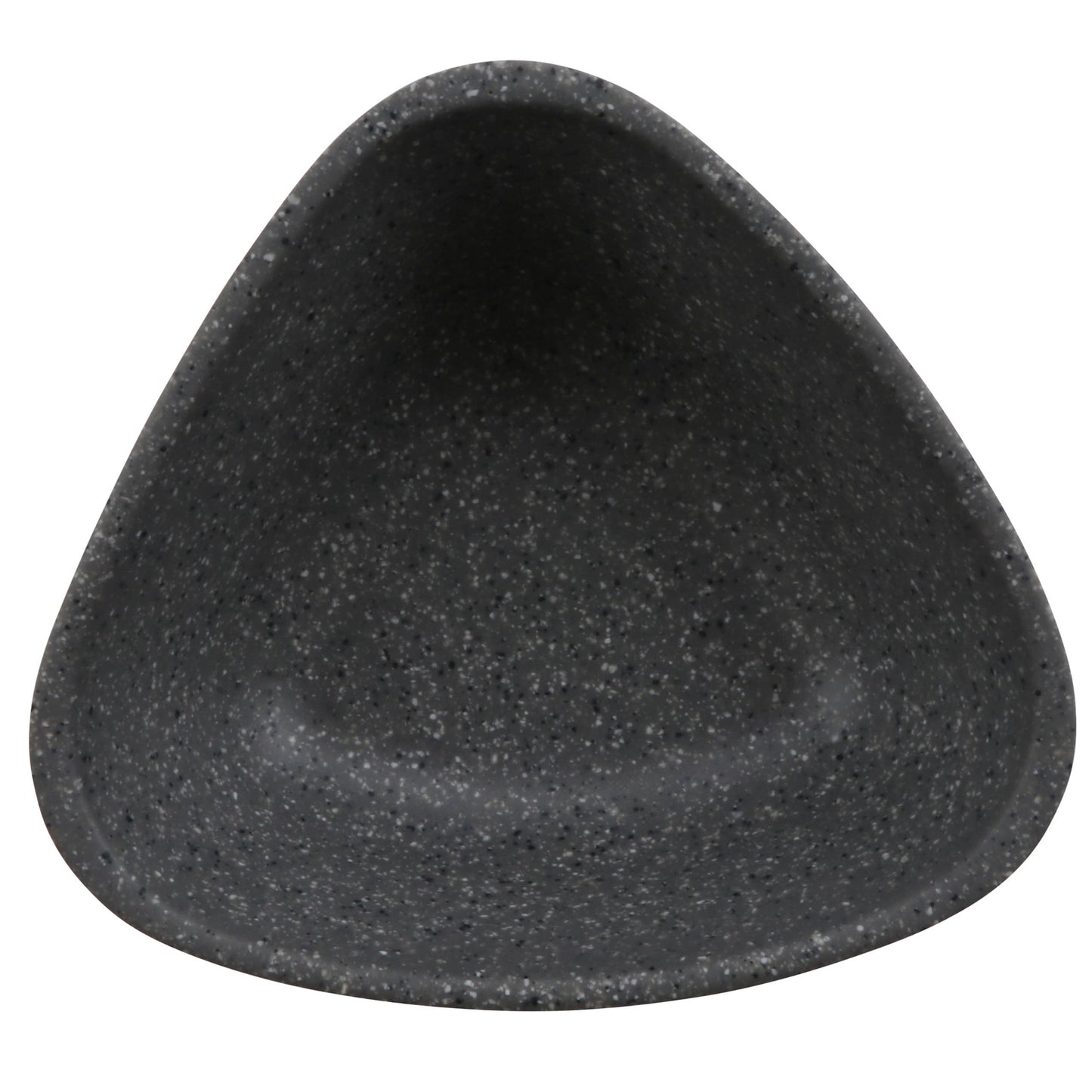 6.5 oz revive stone grey/black triangle melamine ramekin with organic texture, 4.69"L x 4.25"W x 0.88"H, GET, cheforward