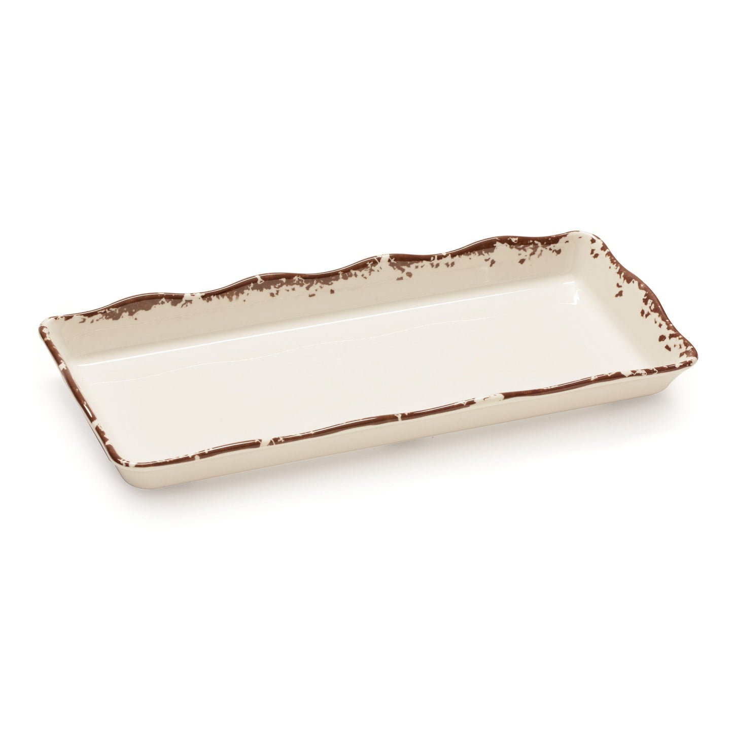 15.5" x 14" Melamine Display Tray with Scallop Edge - Tuscan