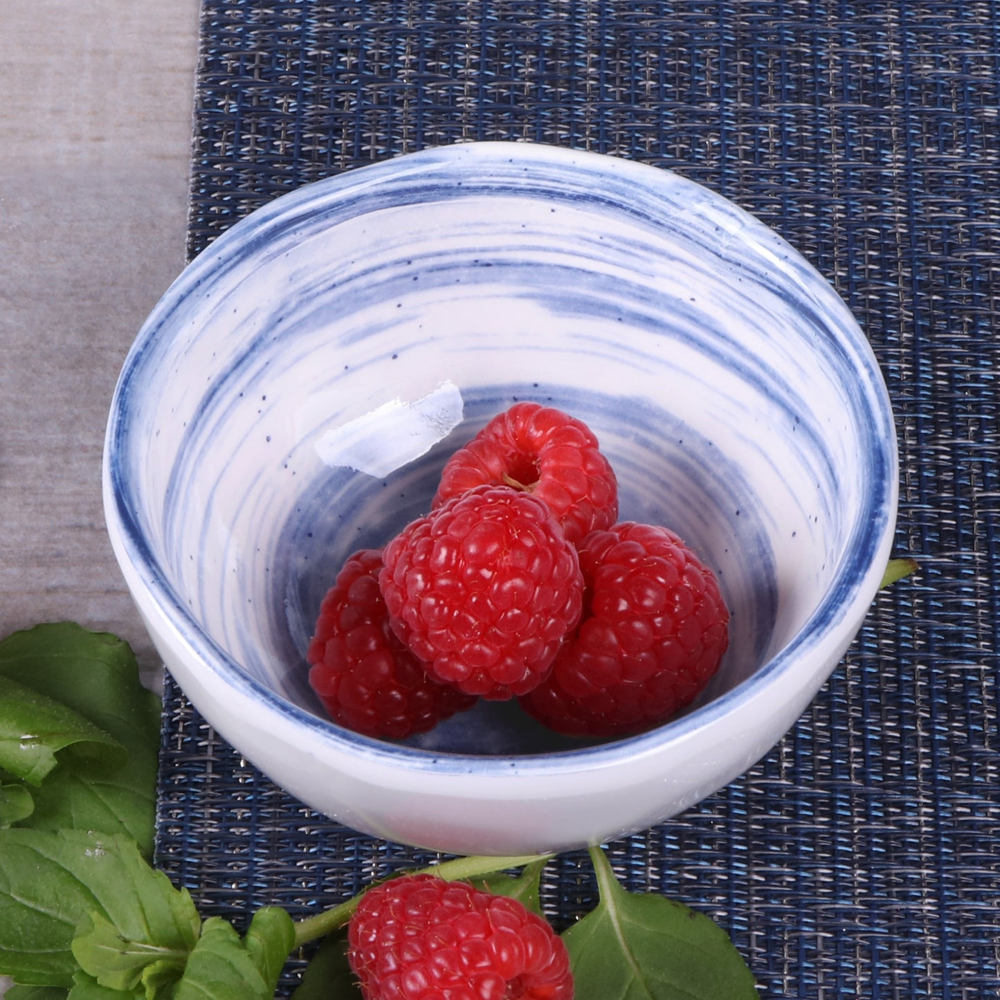 Melamine Round Bowl - Navy Design