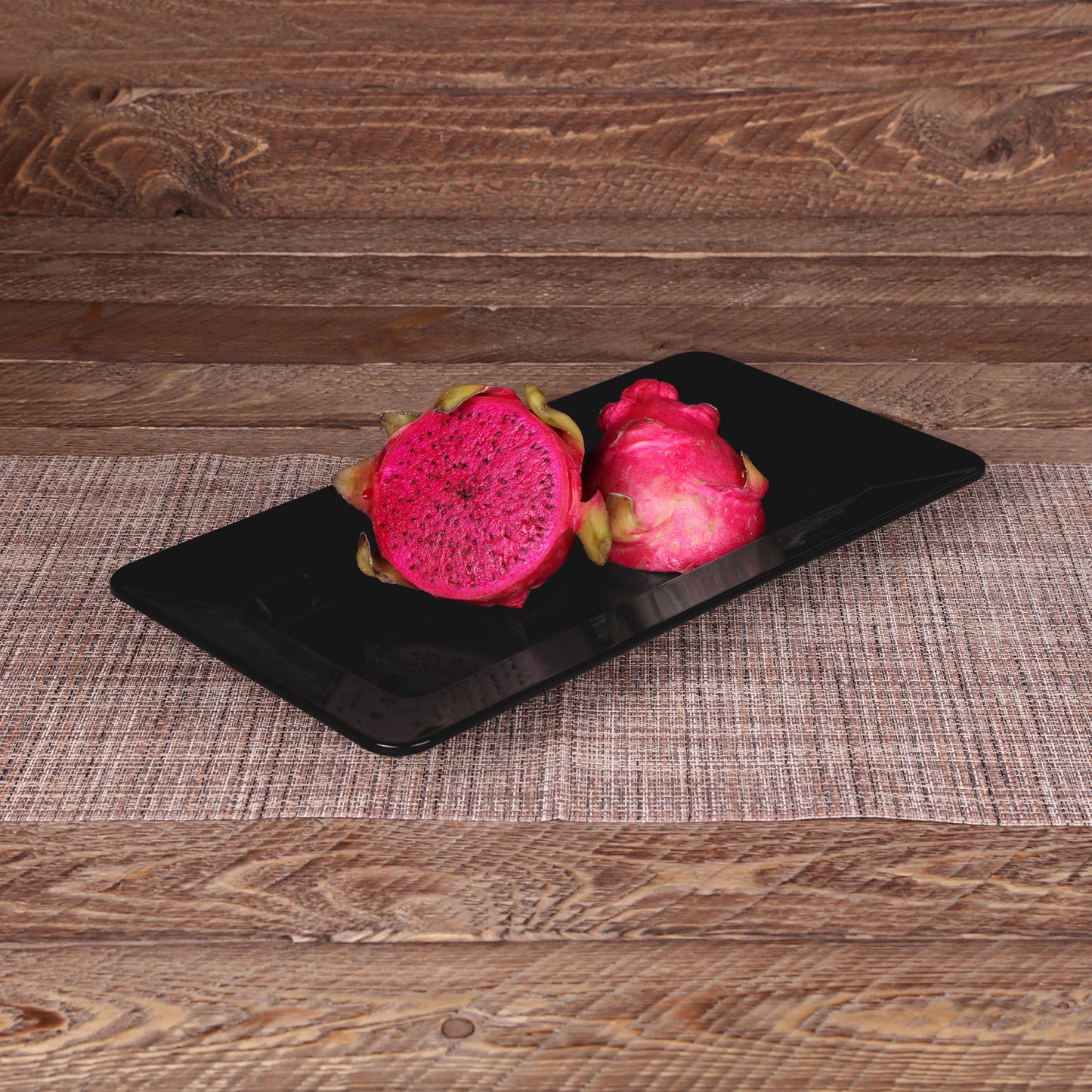 Melamine Rectangular Plate - Black