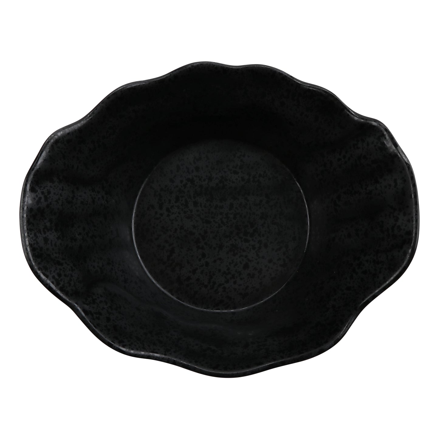 50.75 oz rainex showered black oval melamine bowl, 10"L x 8.5"W x 3"H, GET, cheforward