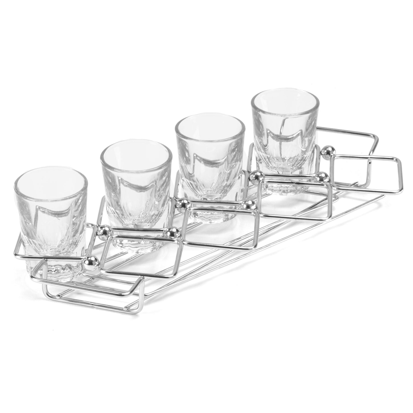 Stainless Steel Dessert Shooter Caddy with 8 Square Holders