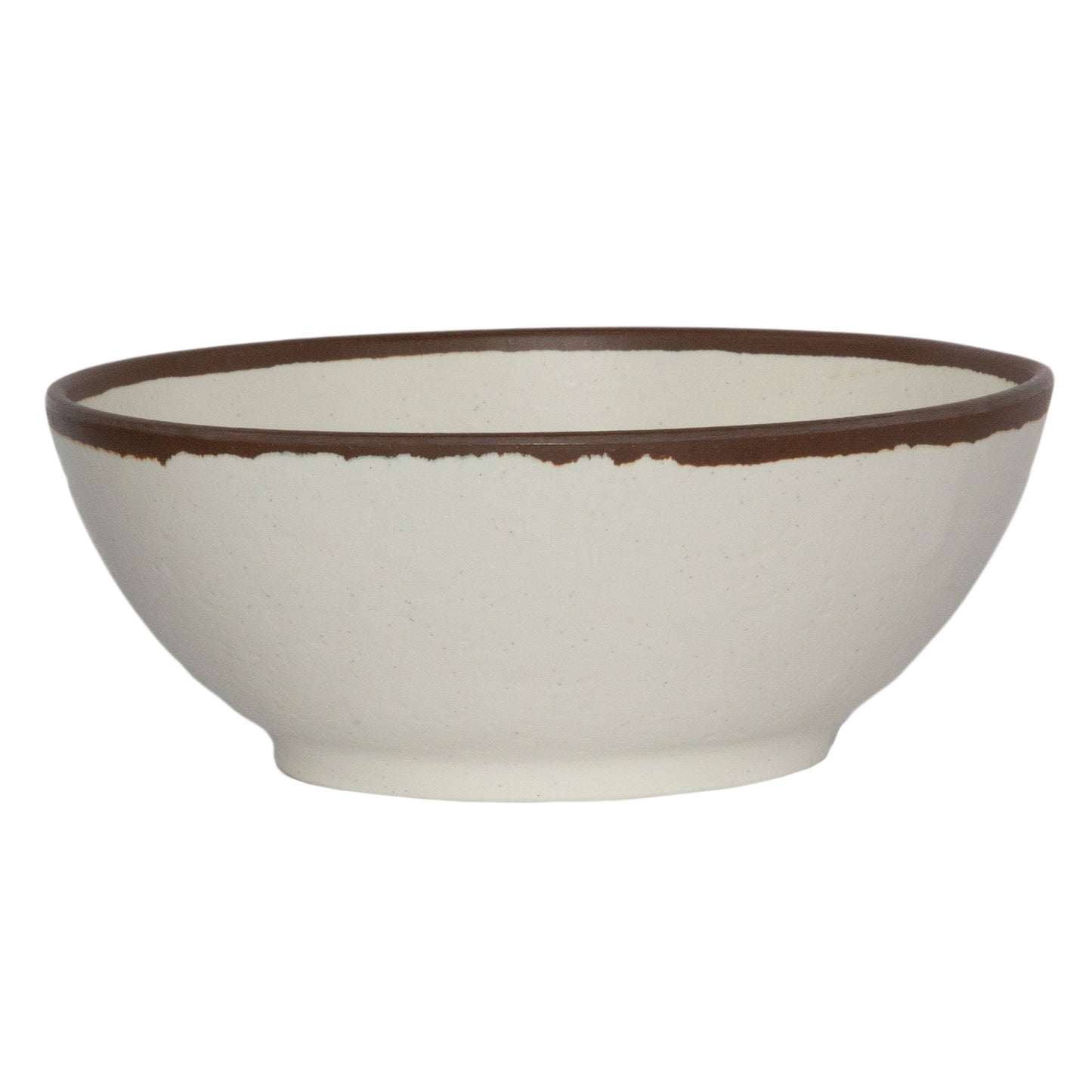 1.5 qt. Cream, Melamine, Large Entree Bowl, (1.7 qt. rim-full), 8.25" Top Dia., 2.75" Deep, G.E.T. Pottery Market Glazed (12 Pack)