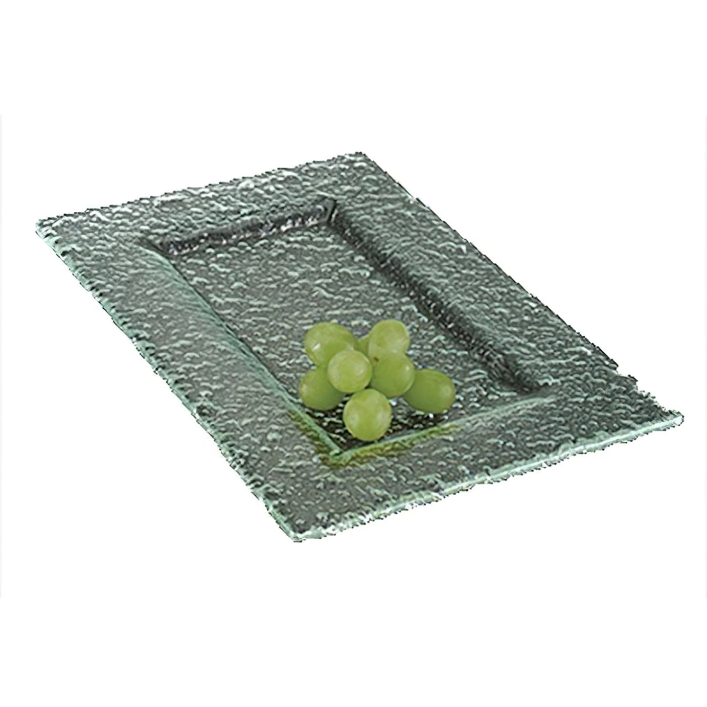 12" x 8" Jade Glass Rectangular Platter
