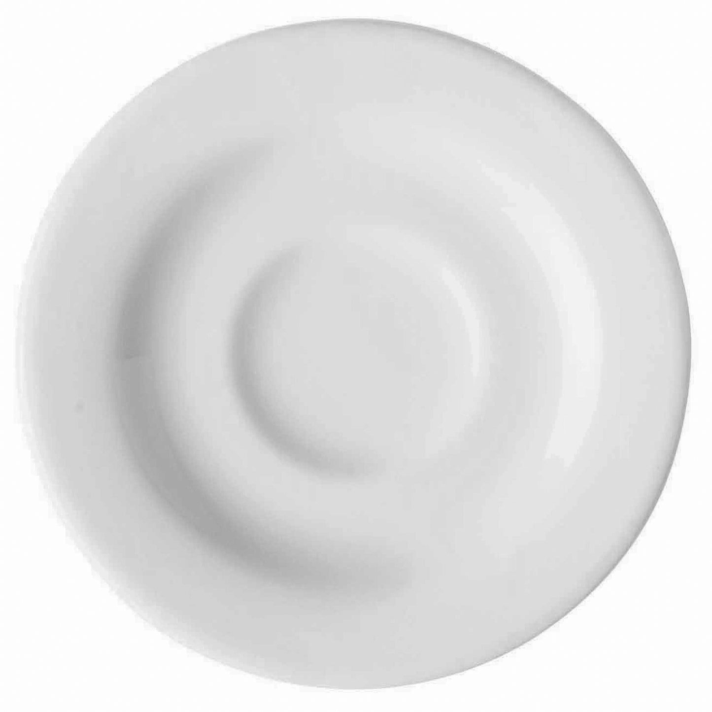 5" Bright White Porcelain Coffee/Espresso Saucer, Corona Actualite (12 Pack)