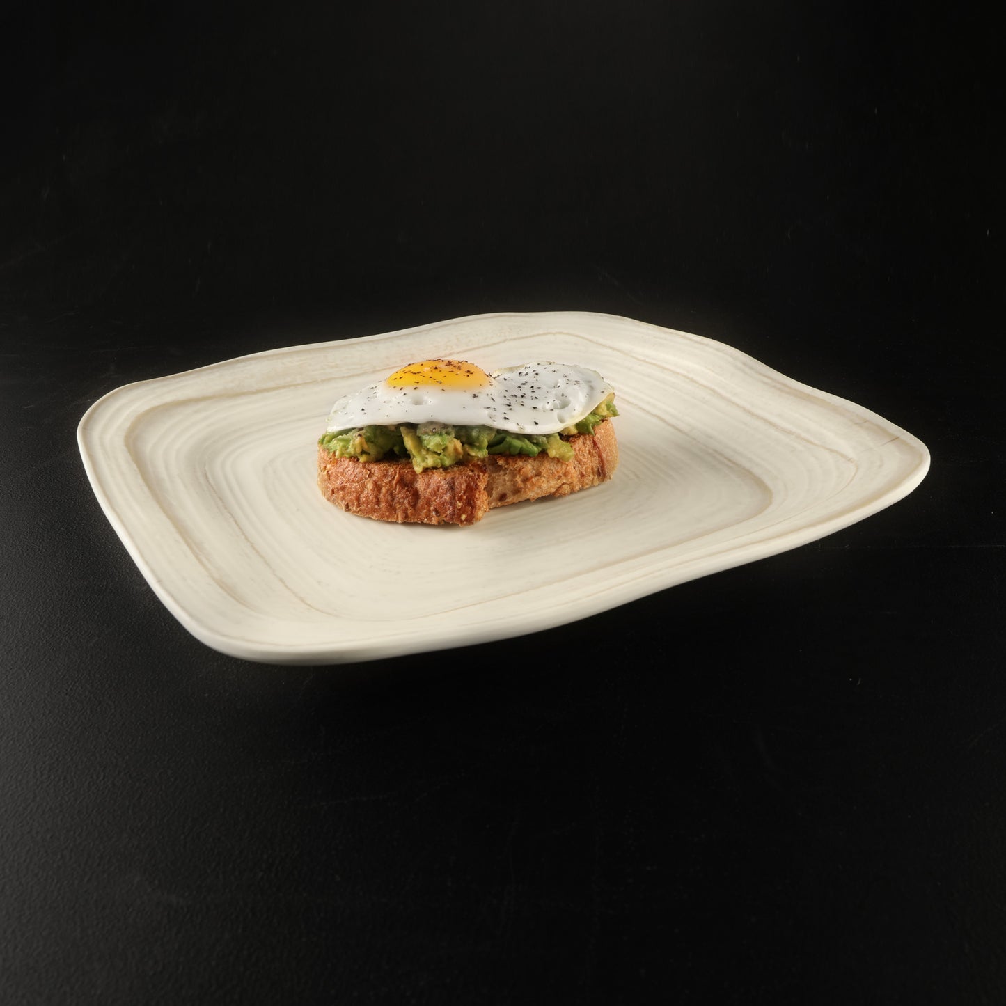 Melamine Irregular Square Plate - Off White Design