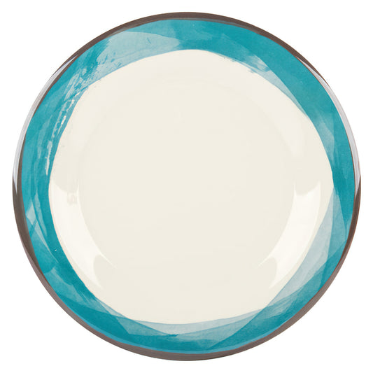 9" Wide Rim Plate, Diamond Ivory Base Color (12 Pack)