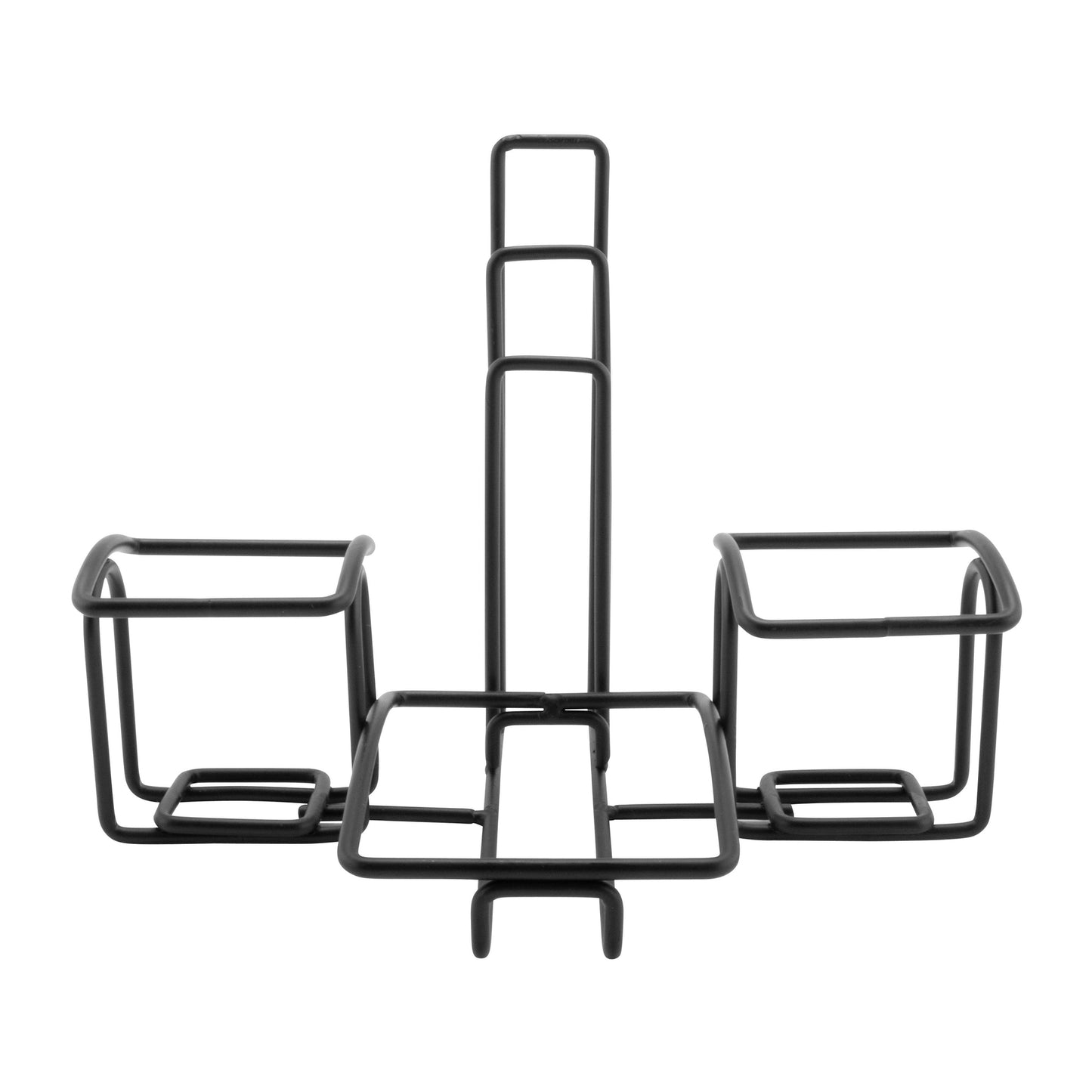 Metal Two Compartment Condiment Caddy with Menu Holders